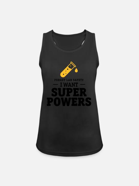 Forget lab safety, i want superpowers - Women's Breathable Tank Top - black