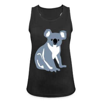 Koala bear - Women's Breathable Tank Top - black - Front - Zoe (177cm)