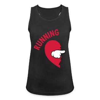 Running Partner (Part 1) - Frauen Tank Top atmungsaktiv - Schwarz - Vorne - Zoe (177cm)