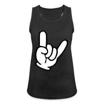 hand comic party - Frauen Tank Top atmungsaktiv - Schwarz - Vorne - Zoe (177cm)