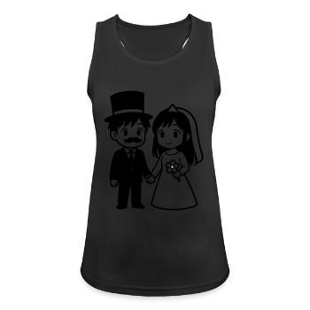 Brautpaar Ehepaar Anime - Frauen Tank Top atmungsaktiv - Schwarz - Vorne - Zoe (177cm)