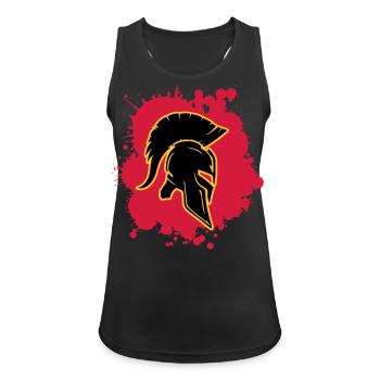 sparta blood - Frauen Tank Top atmungsaktiv - Schwarz - Vorne - Zoe (177cm)