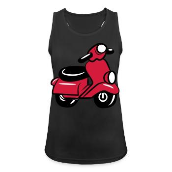 sweet Scooter - Women's Breathable Tank Top - black - Front - Zoe (177cm)