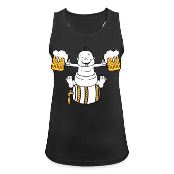 drunk, octoberfest, drinking, alcohol, glass, jug, - Women's Breathable Tank Top - black - Front - Zoe (177cm)