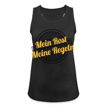 Mein Rost / Meine Regeln - Frauen Tank Top atmungsaktiv - Schwarz - Vorne - Zoe (177cm)