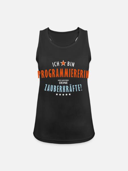 Programmiererin Beruf - Geschenk - Frauen Tank Top atmungsaktiv - Schwarz