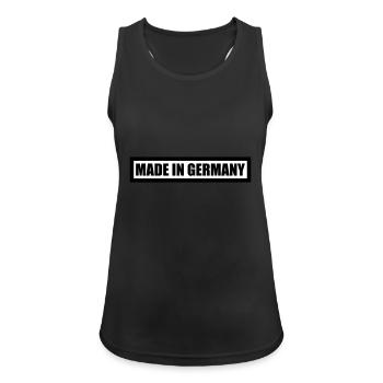 Made in Germany - Frauen Tank Top atmungsaktiv - Schwarz - Vorne - Zoe (177cm)