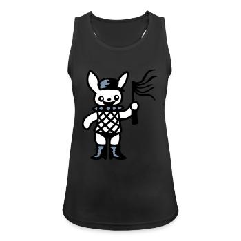 Lapin porno 3 - Débardeur respirant Femme - noir - Devant - Zoe (177cm)