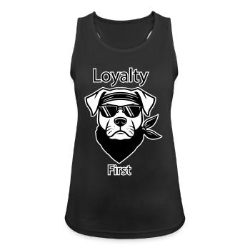 Chien gangster - Loyalty First Design - Débardeur respirant Femme - noir - Devant - Zoe (177cm)