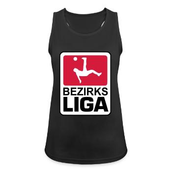 bezirksliga - Frauen Tank Top atmungsaktiv - Schwarz - Vorne - Zoe (177cm)