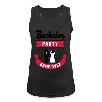 Bachelor Party Game Over - Débardeur respirant Femme - noir - Devant - Zoe (177cm)