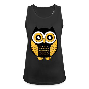 eule_02 - Women's Breathable Tank Top - black - Front - Zoe (177cm)