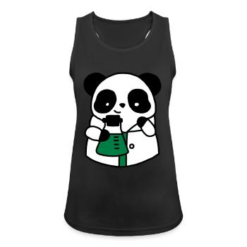 Panda-Chemiewissenschaftler technischer Biologe - Frauen Tank Top atmungsaktiv - Schwarz - Vorne - Zoe (177cm)