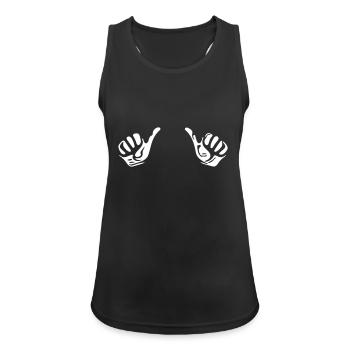 Vector Thumbs up - Women's Breathable Tank Top - black - Front - Zoe (177cm)