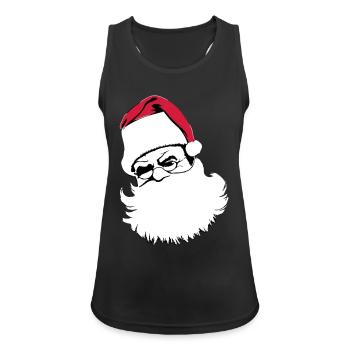 Christmas Hat Santa Claus Christmas Vector - Women's Breathable Tank Top - black - Front - Zoe (177cm)