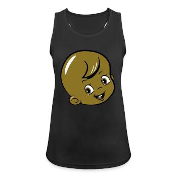 Happy baby laughing with shining eyes - Women's Breathable Tank Top - black - Front - Zoe (177cm)