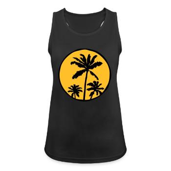 Holiday Sun Palms - Women's Breathable Tank Top - black - Front - Zoe (177cm)