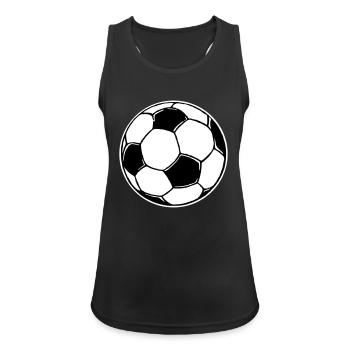 ball fussball - Frauen Tank Top atmungsaktiv - Schwarz - Vorne - Zoe (177cm)