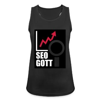 seo - Frauen Tank Top atmungsaktiv - Schwarz - Vorne - Zoe (177cm)