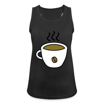 coffee - Débardeur respirant Femme - noir - Devant - Zoe (177cm)