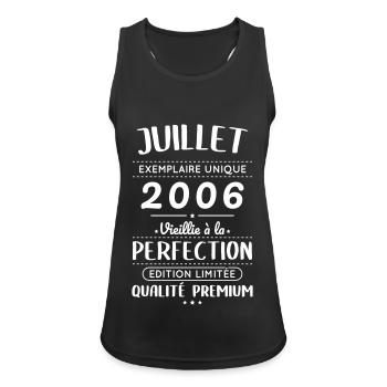 18th Anniversary - July 2006 Perfection - Women's Breathable Tank Top - black - Front - Zoe (177cm)