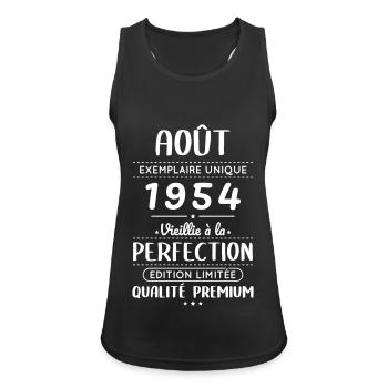 70th Anniversary - August 1954 Perfection - Women's Breathable Tank Top - black - Front - Zoe (177cm)