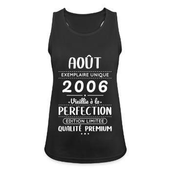 18th Anniversary - August 2006 Perfection - Women's Breathable Tank Top - black - Front - Zoe (177cm)