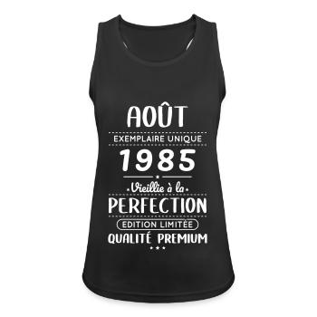 40th Anniversary - August 1985 Perfection - Women's Breathable Tank Top - black - Front - Zoe (177cm)