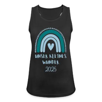 UNSER KLEINES WUNDER 2025 - Frauen Tank Top atmungsaktiv - Schwarz - Vorne - Zoe (177cm)
