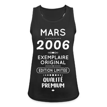20th Anniversary - March 2006 Original - Women's Breathable Tank Top - black - Front - Zoe (177cm)