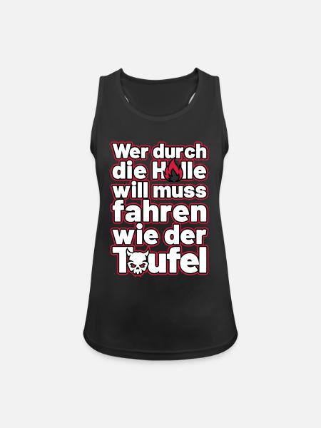fahren wie der Teufel - Frauen Tank Top atmungsaktiv - Schwarz