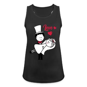 Married couple - Women's Breathable Tank Top - black - Front - Zoe (177cm)