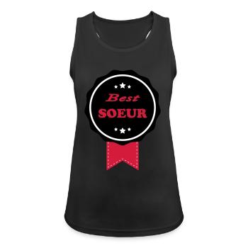 BESTE SCHWESTER - Frauen Tank Top atmungsaktiv - Schwarz - Vorne - Zoe (177cm)