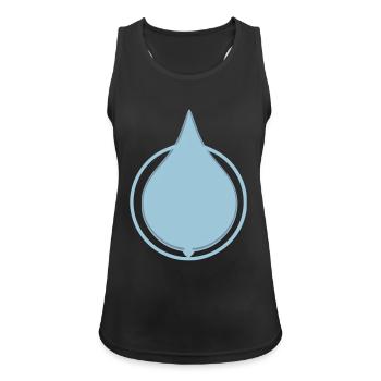 Water Drop - Débardeur respirant Femme - noir - Devant - Zoe (177cm)