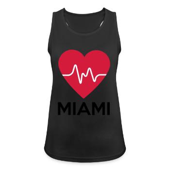 coeur Miami - Débardeur respirant Femme - noir - Devant - Zoe (177cm)