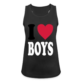 J'adore BOYS - Débardeur respirant Femme - noir - Devant - Zoe (177cm)