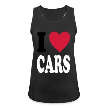 I love CARS - Women's Breathable Tank Top - black - Front - Zoe (177cm)