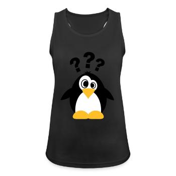 Dummer Pinguin - Frauen Tank Top atmungsaktiv - Schwarz - Vorne - Zoe (177cm)