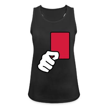 rote_karte__f3 - Women's Breathable Tank Top - black - Front - Zoe (177cm)