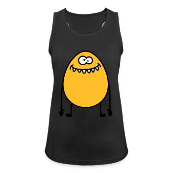 Egg Monster - Débardeur respirant Femme - noir - Devant - Zoe (177cm)