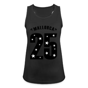 Mallorca 25 -Trikot 2025 - Frauen Tank Top atmungsaktiv - Schwarz - Vorne - Zoe (177cm)