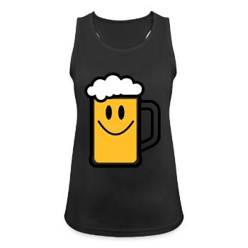 Visage de bière - Débardeur respirant Femme - noir - Devant - Zoe (177cm)