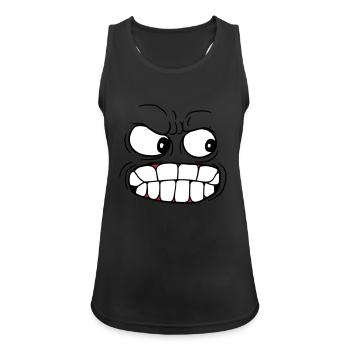 kopf gesicht boese wuetend beherrschung verloren z - Frauen Tank Top atmungsaktiv - Schwarz - Vorne - Zoe (177cm)