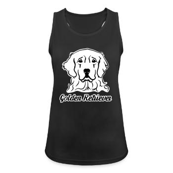 Golden Retriever - Women's Breathable Tank Top - black - Front - Zoe (177cm)