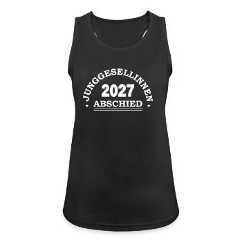 2027 Junggesellinnenabschied - Frauen Tank Top atmungsaktiv - Schwarz - Vorne - Zoe (177cm)