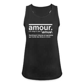 Love Definition Dictionary Style - Women's Breathable Tank Top - black - Front - Zoe (177cm)