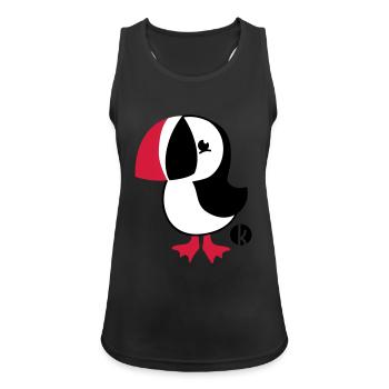 Papageitaucher - Puffin - Débardeur respirant Femme - noir - Devant - Zoe (177cm)