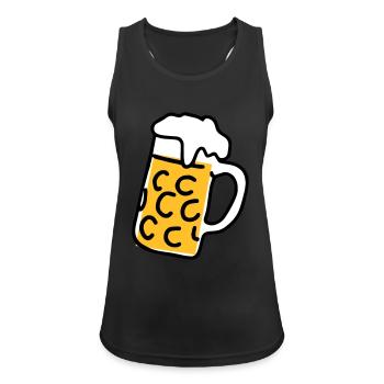 Chope à Biere - Débardeur respirant Femme - noir - Devant - Zoe (177cm)