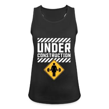 Msr. UNDER CONSTRUCTION - Frauen Tank Top atmungsaktiv - Schwarz - Vorne - Zoe (177cm)