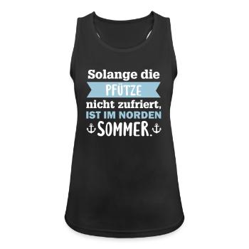 Solange die Pfütze nicht zufriert, Norden Sommer - Frauen Tank Top atmungsaktiv - Schwarz - Vorne - Zoe (177cm)